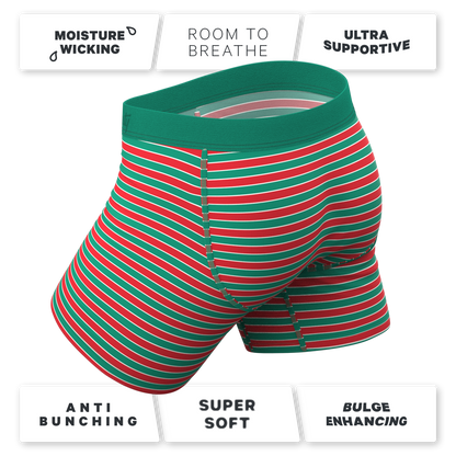 The Stripe Club | Christmas Striped Ball Hammock® Pouch Underwear With Fly