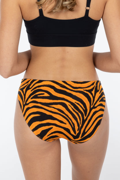 The Feral Feline | Tiger Print Modal Bikini Underwear