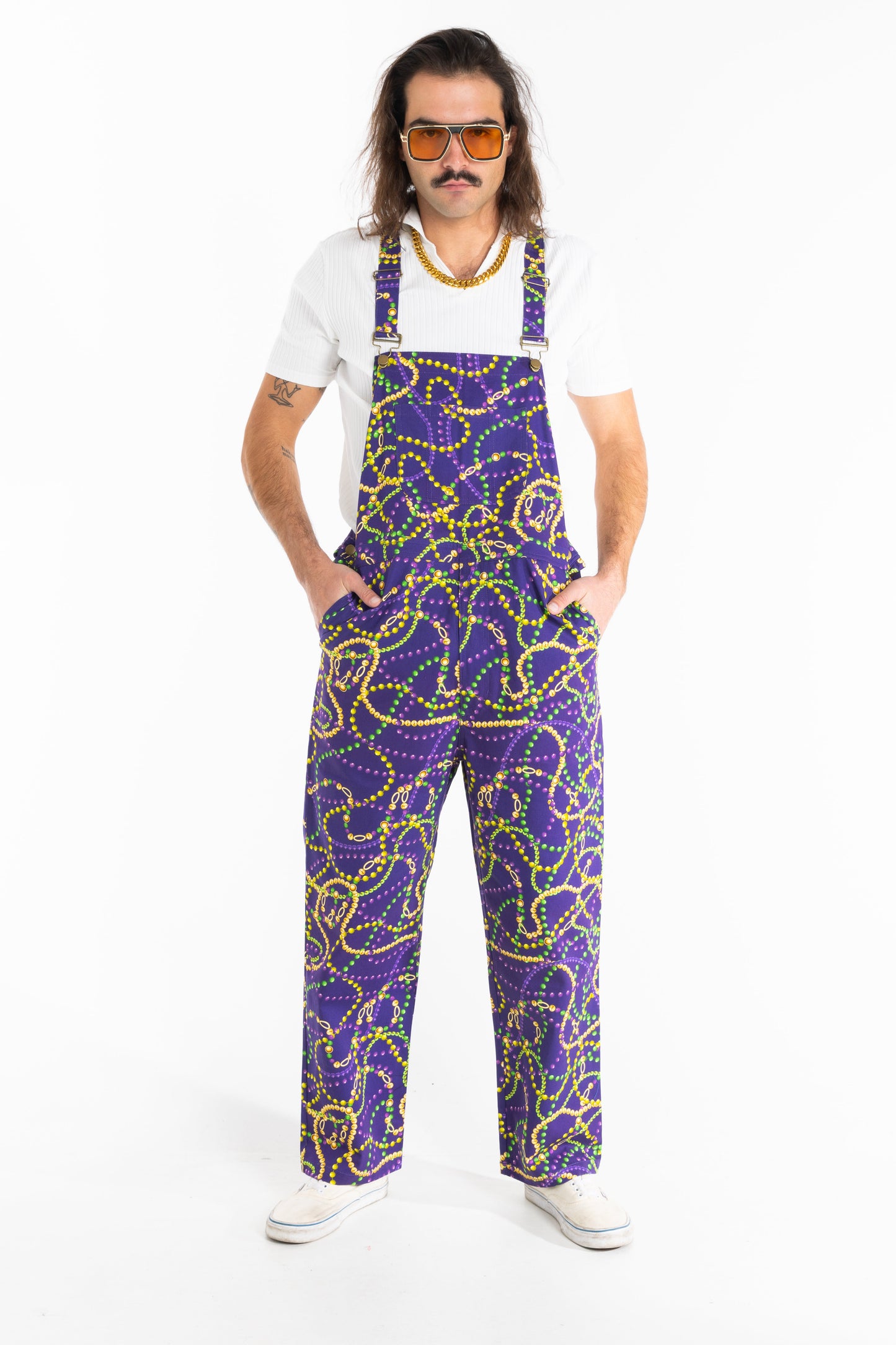 The Carnival Krewe | Mardi Gras Beads Men's Overalls