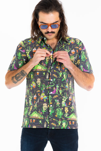 The Bead Hound | Wild Mardi Gras Hawaiian Shirt