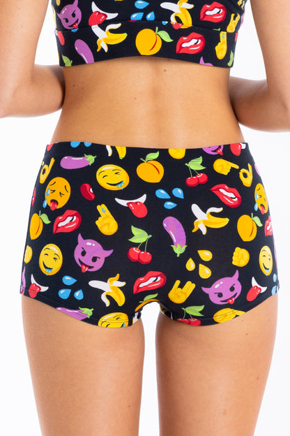 The Flirt | Emoji Modal Boyshort Underwear