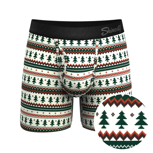 The Stuffed Stocking | Fair Isle Christmas Tree Ball Hammock® Pouch Underwear With Fly