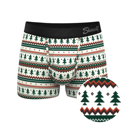 The Stuffed Stocking | Fair Isle Christmas Tree Ball Hammock® Pouch Trunks Underwear