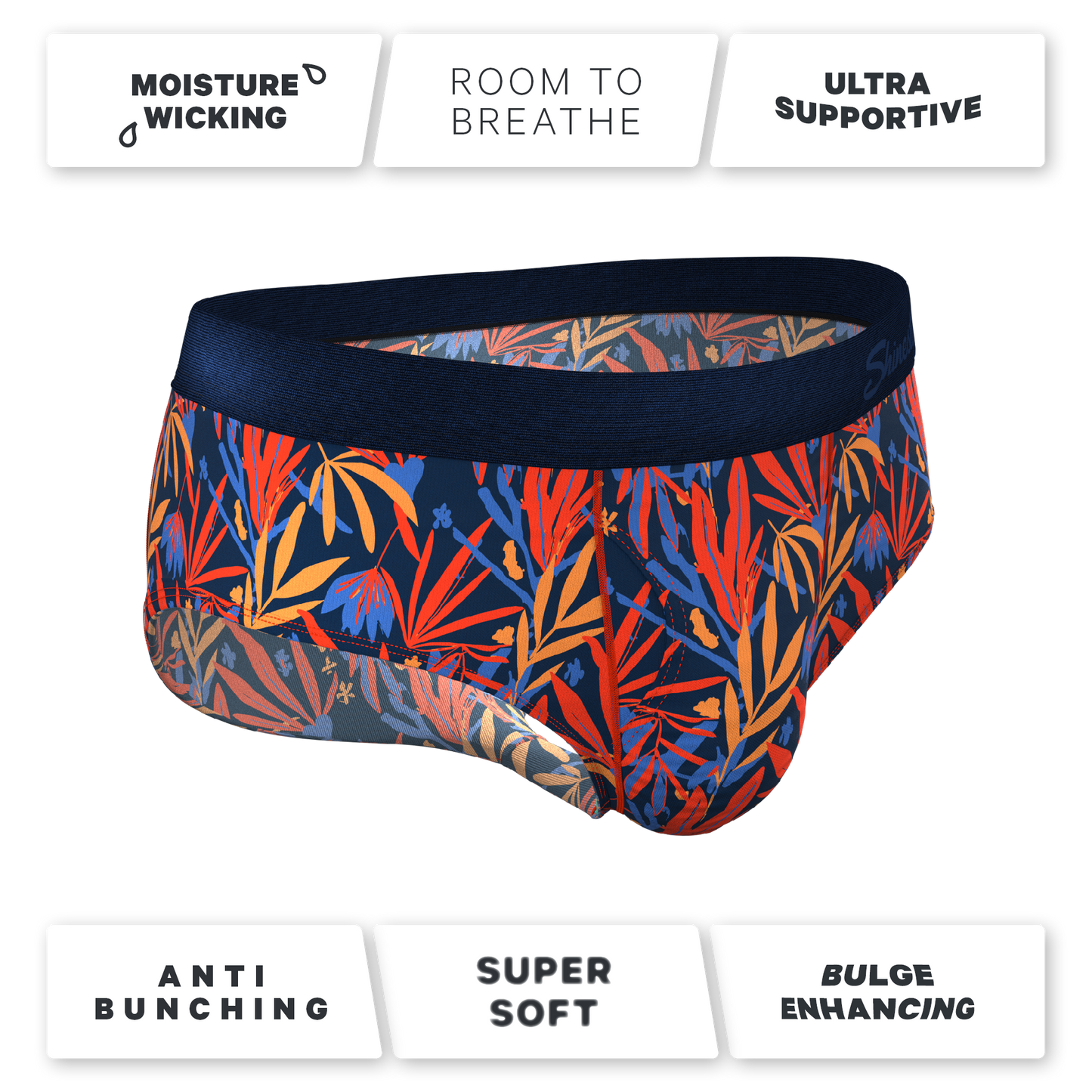 The San Diego Sunrise | Tropical Foliage Ball Hammock® Pouch Underwear Briefs