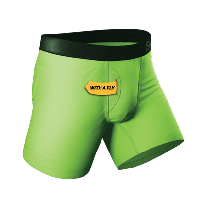 The Supernova | Bright Green Ball Hammock® Pouch Underwear With Fly