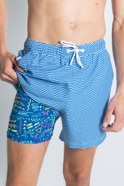 The Swim Lesson | Blue Wave Tropical Ball Hammock® Pouch 5" Swim Trunks