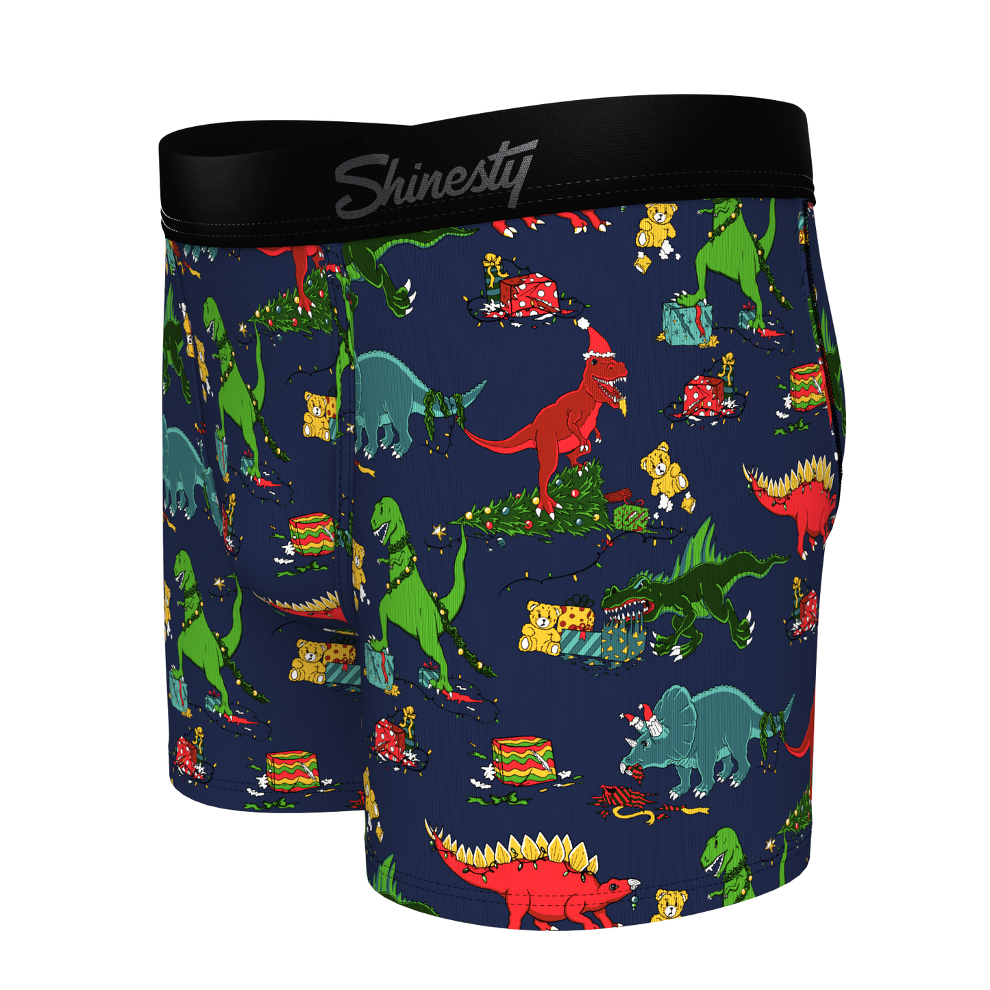 The T-Rexmas | Christmas Dinosaur Boy's Boxer Briefs