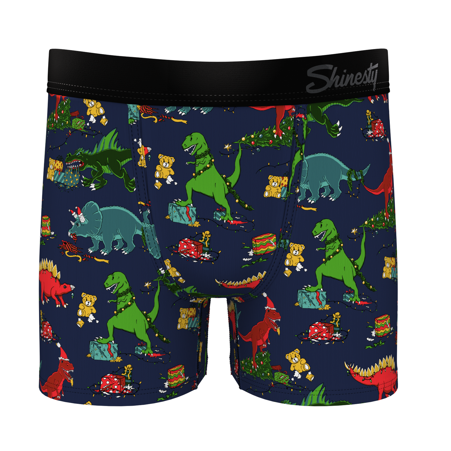 The T-Rexmas | Christmas Dinosaur Boy's Boxer Briefs