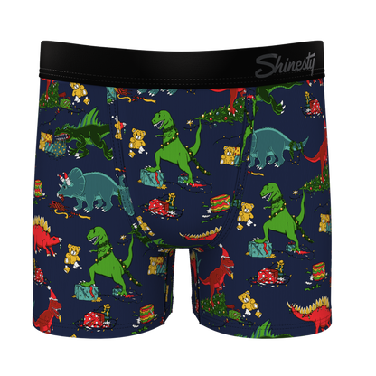 The T-Rexmas | Christmas Dinosaur Boy's Boxer Briefs