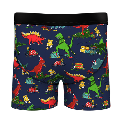 The T-Rexmas | Christmas Dinosaur Boy's Boxer Briefs