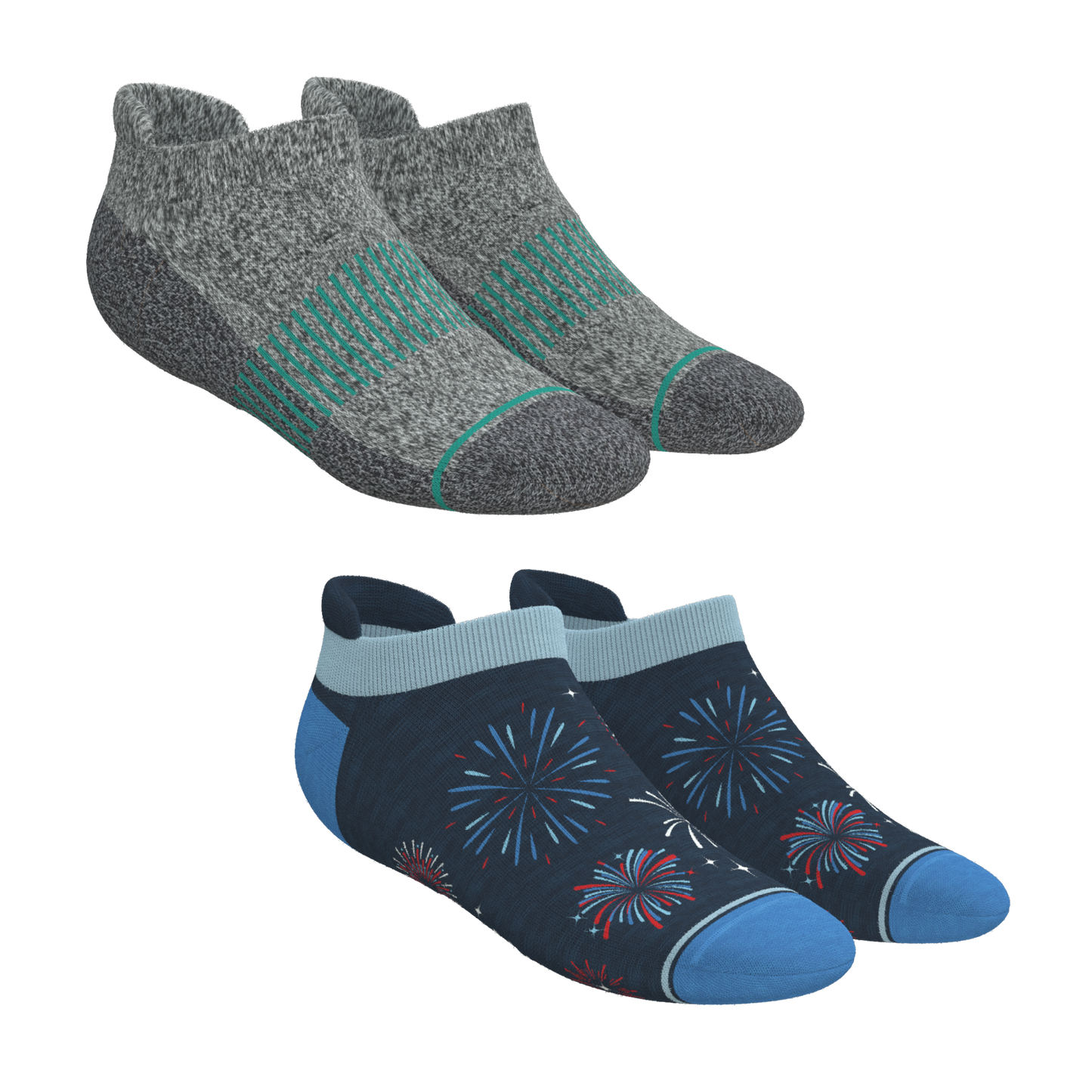 Solid and Pattern Mix Pack | Variety Heel Hammock™ Ankle Socks 6 Pack