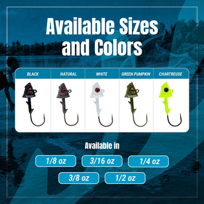 Reaction Tackle 97% Pure Tungsten Swimbait Jig with Realistic Fish Head- 5-PACK