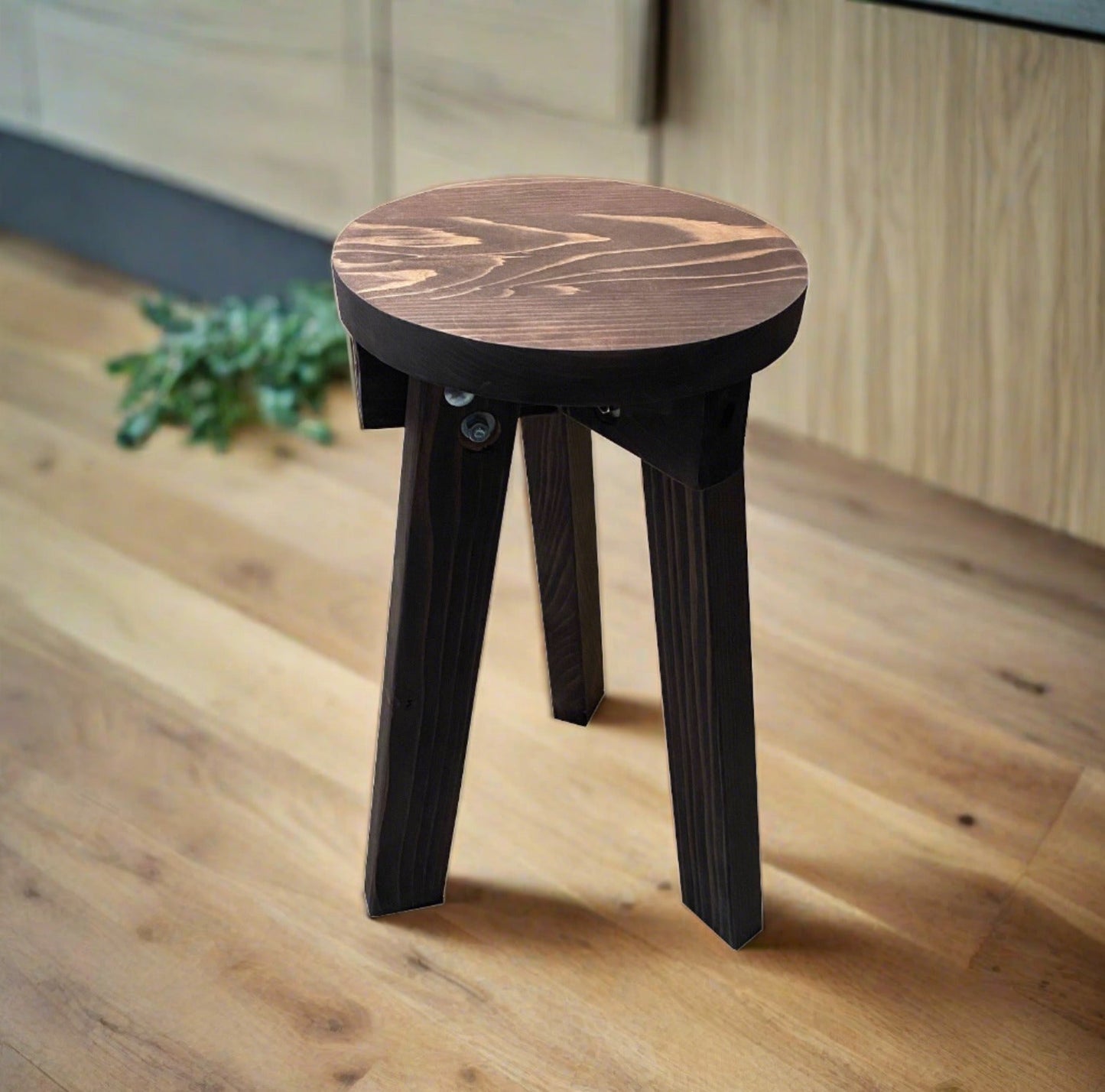 Solid Redwood Stool