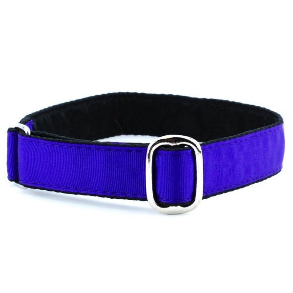 1″ Grosgrain Jingle Free Tag Dog Collar