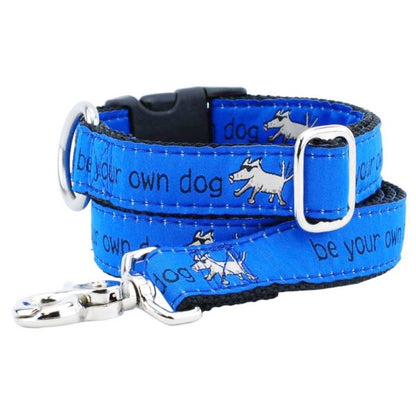 1″ Be Your Own Dog Teddy The Dog – Blue Essential Dog Collar