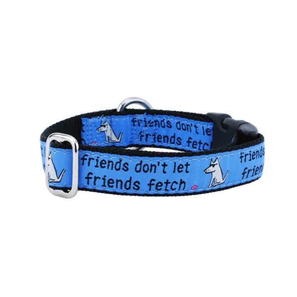 1″ Friends Don’t Let Friends Fetch Teddy The Dog Essential Martingale Dog Collar