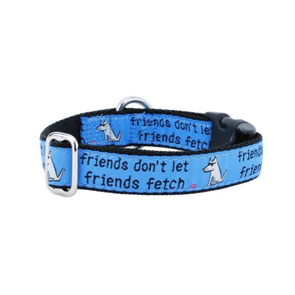 1″ Friends Don’t Let Friends Fetch Teddy The Dog Essential Dog Collar