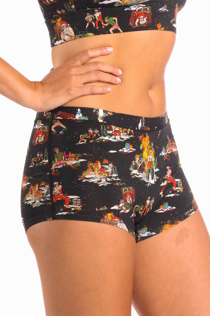 The 12 Slays of Christmas | Christmas Scene Modal Boyshort Underwear