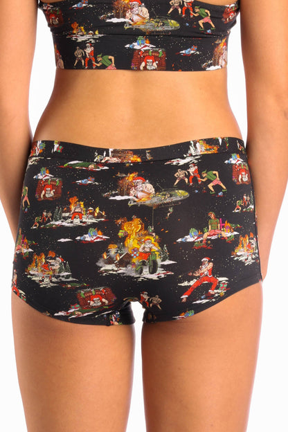 The 12 Slays of Christmas | Christmas Scene Modal Boyshort Underwear