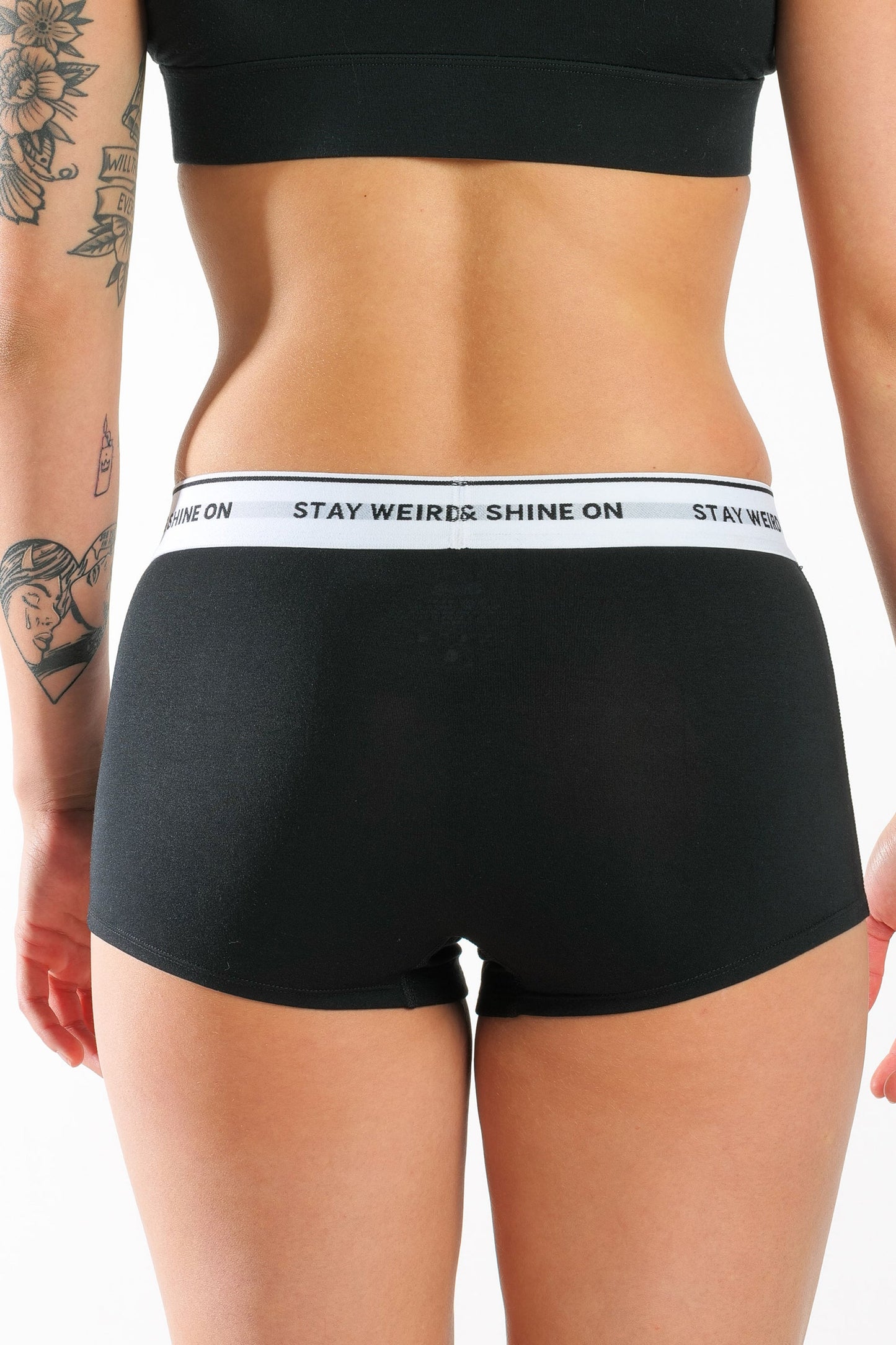 The Anthem | Black Shinesty Modal Boyshort Underwear