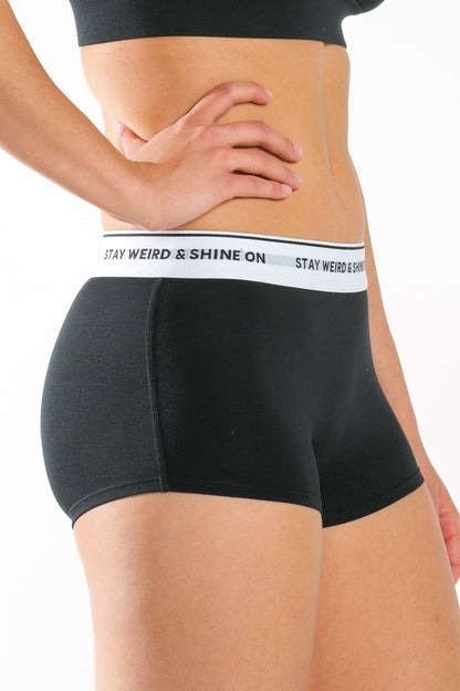 The Anthem | Black Shinesty Modal Boyshort Underwear