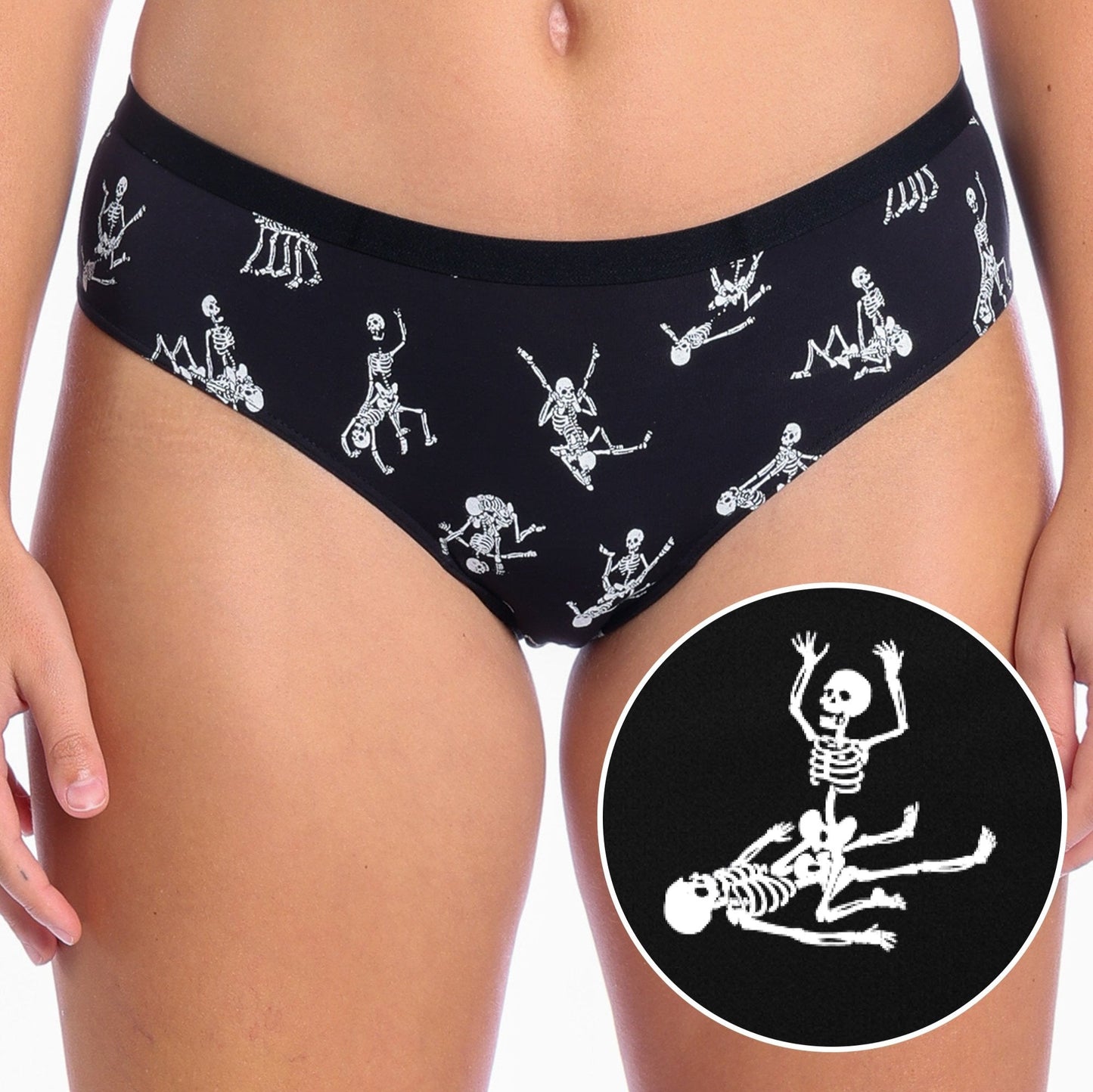 The Bare Back Bones | Glow in the Dark Skeletons Cheeky Underwear