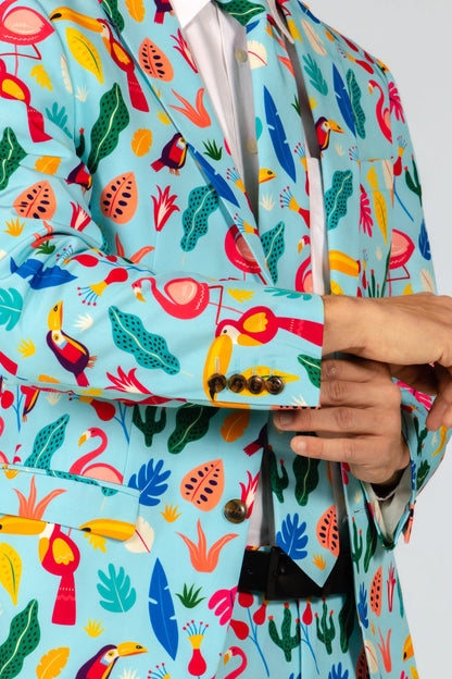 The Birds Of Paradise | Tropical Bird Suit Blazer