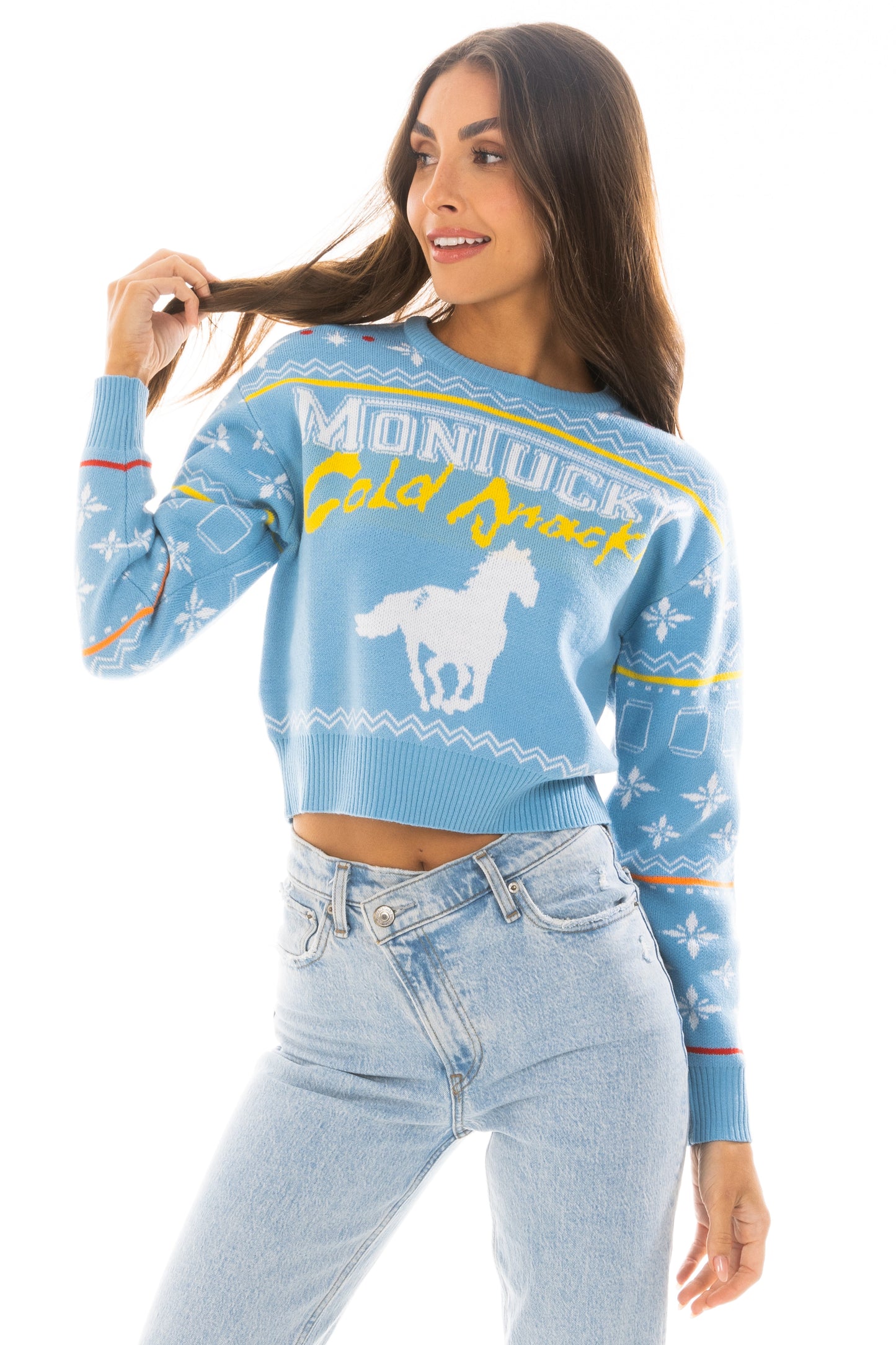 The Body Coozie | Montucky Holiday Cropped Sweater