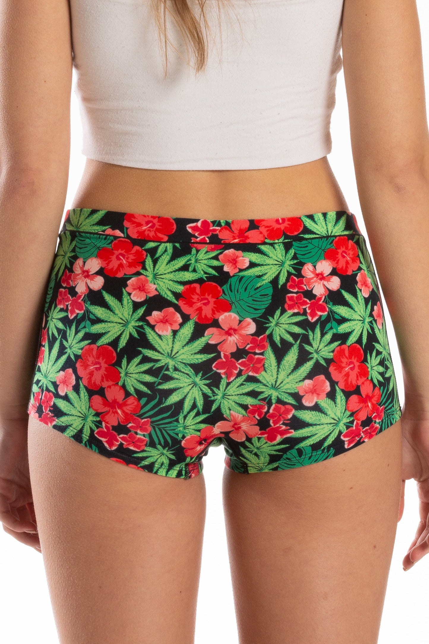 The Bongstera | Tropical Weed Modal Boyshort Underwear