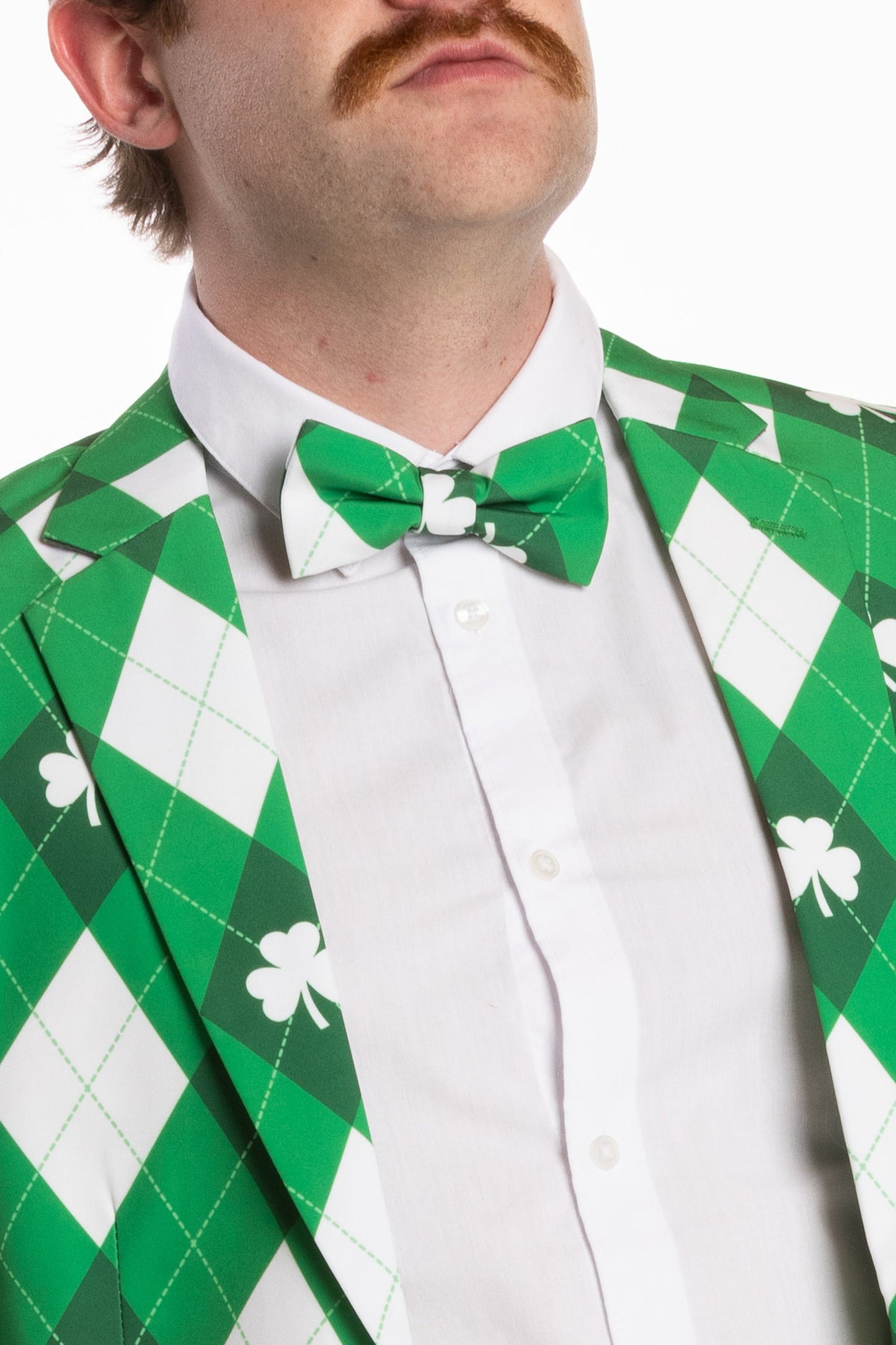 The Cabbage Connoisseur | Green Argyle St. Patrick's Day Bow Tie