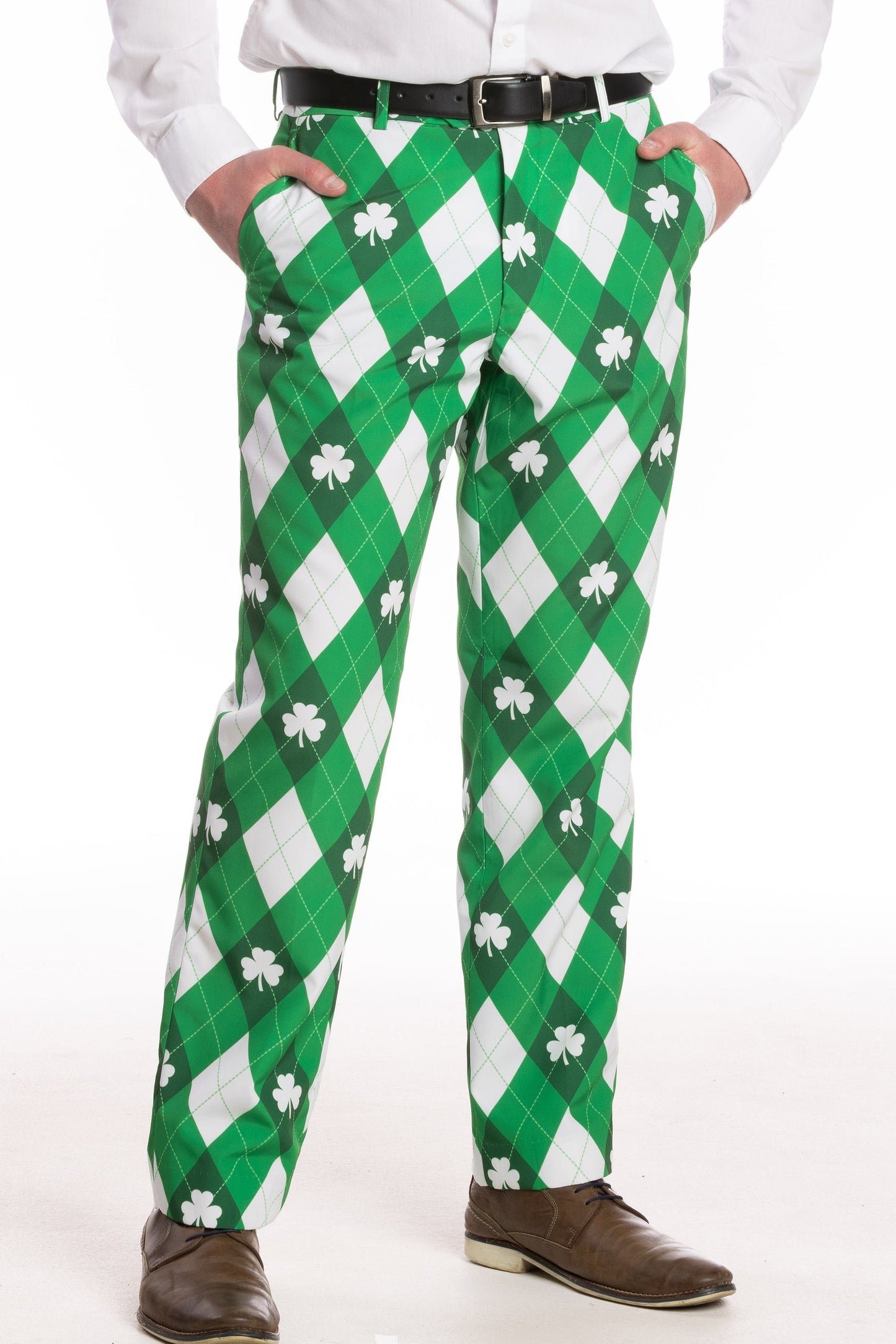 The Cabbage Connoisseur | Green Argyle St. Patrick's Day Suit Pants