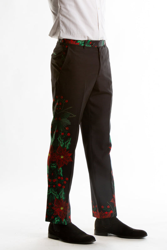 The Centerpiece | Poinsettia Ugly Christmas Suit Pants