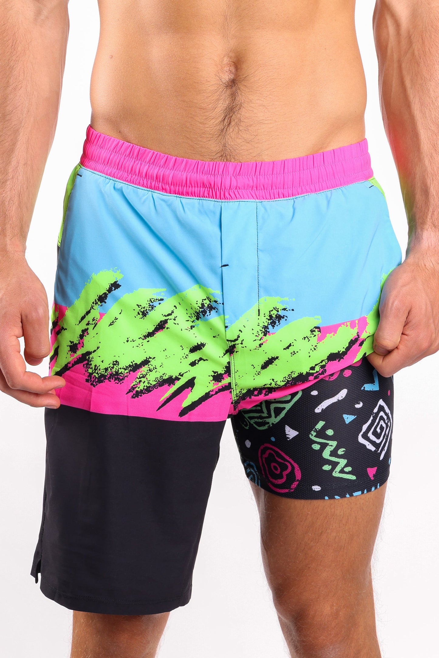 The Cherry Slushy | Neon Retro Ball Hammock® 9 Inch Athletic Shorts