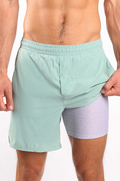 The Concrete Jungle | Sage Ball Hammock® 7 Inch Athletic Shorts