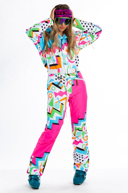 The Geodisiac | Retro Neon Women's One Piece Ski Suit