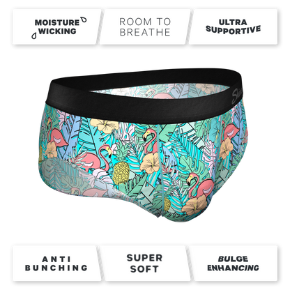 The Hot Tropic | Tropical Flamingo Ball Hammock® Underwear Briefs