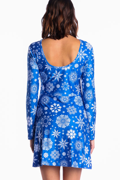 The Ice Never Melts | Blue Snowflake Christmas Skater Dress