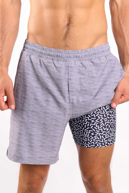 The Junk Trunks | Grey Ball Hammock® 7 Inch Athletic Shorts