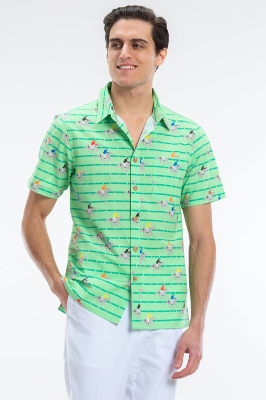 The Louisville | Derby Horse Racing Stripe Hawaiian Shirt