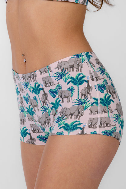 The Maximus | Tropical Elephants Modal Boyshort Underwear