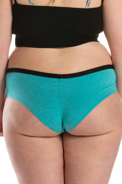 The Nerves of Teal | Teal Heather Cheeky Underwear