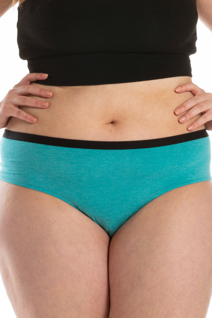 The Nerves of Teal | Teal Heather Cheeky Underwear