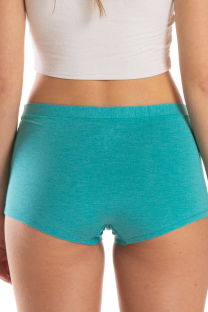 The Nerves of Teal | Teal Heather Modal Boyshort Underwear