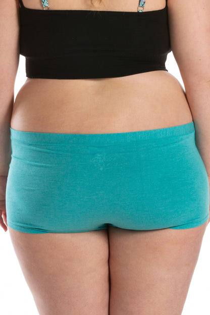 The Nerves of Teal | Teal Heather Modal Boyshort Underwear