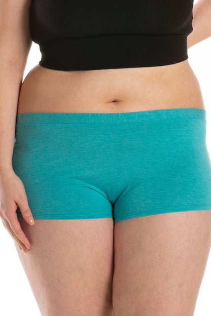 The Nerves of Teal | Teal Heather Modal Boyshort Underwear