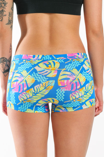 The Oahu Rendezvous | Tropical Leaves Modal Boyshort Underwear