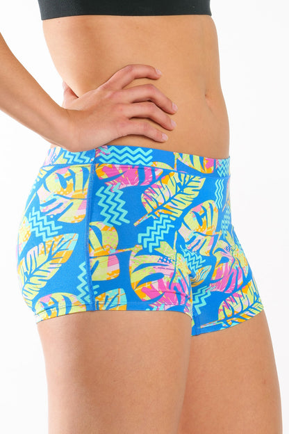 The Oahu Rendezvous | Tropical Leaves Modal Boyshort Underwear