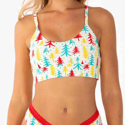 The Pine Tree Playgirl | Retro Christmas Trees Bralette