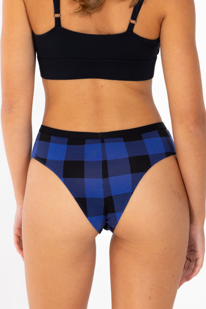 The Precious Plums | Blue Plaid Cheeky Underwear