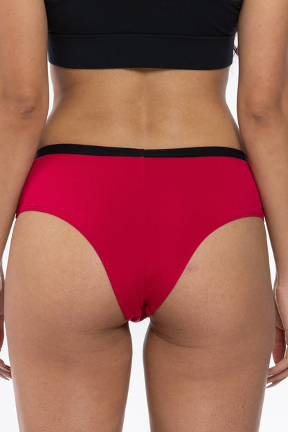 The Red Velvet | Dark Red Cheeky Underwear